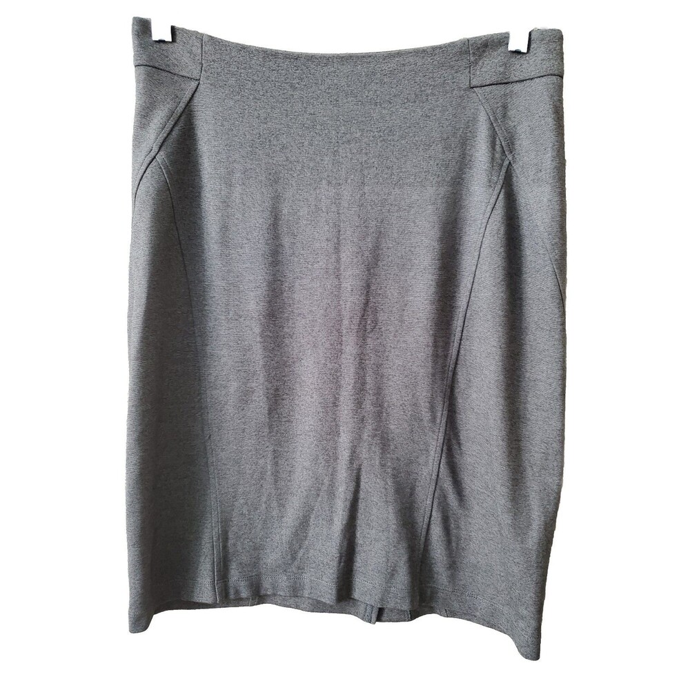 J McLaughlin Gray Pencil Skirt Size 6 Back Zip Closure Stretch